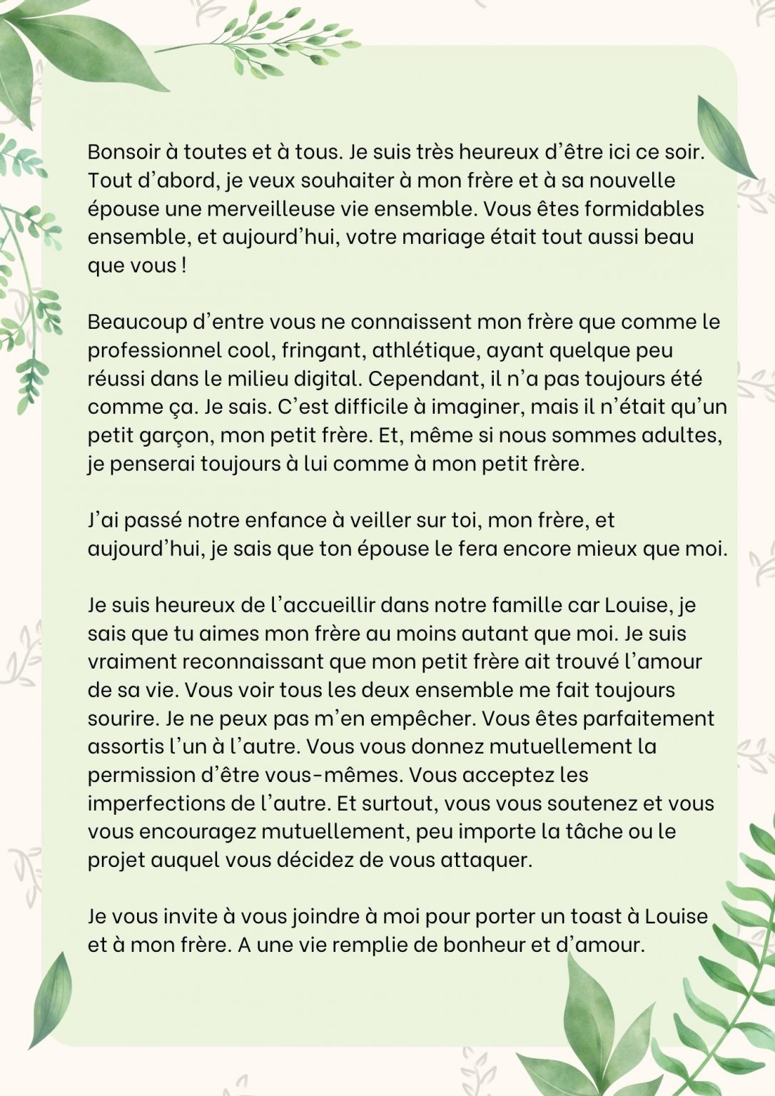 Discours de mariage 9 exemples et conseils pour le réussir