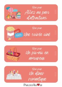 Bons pour amoureux 50 idées de bons à imprimer Parler d Amour