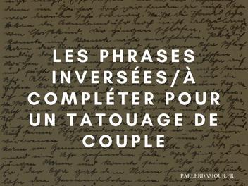 Phrases D Amour Courtes Pour Un Tatouage De Couple Parler D Amour